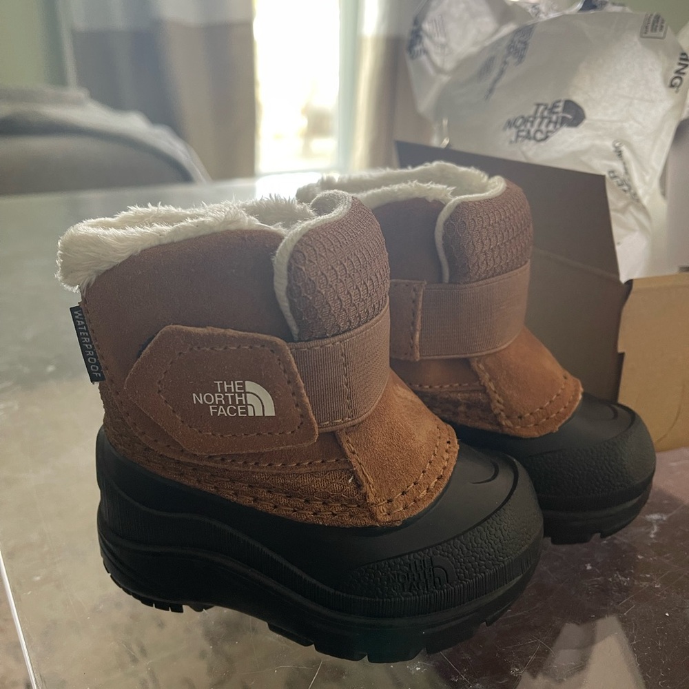 The North Face Brown and Black Winter Boots